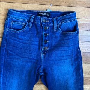 Just Black high rise Deep Blue Skinny Button-Fly Jeans